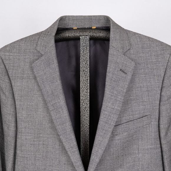Brooks Brothers Classic Regent Fit Wool Silk Linen Blend Blazer Men's 42L Gray